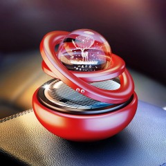 車(chē)載香水?dāng)[件太陽(yáng)能雙環(huán)懸浮高級(jí)感汽車(chē)創(chuàng)意上檔次內(nèi)裝飾品中控臺(tái)